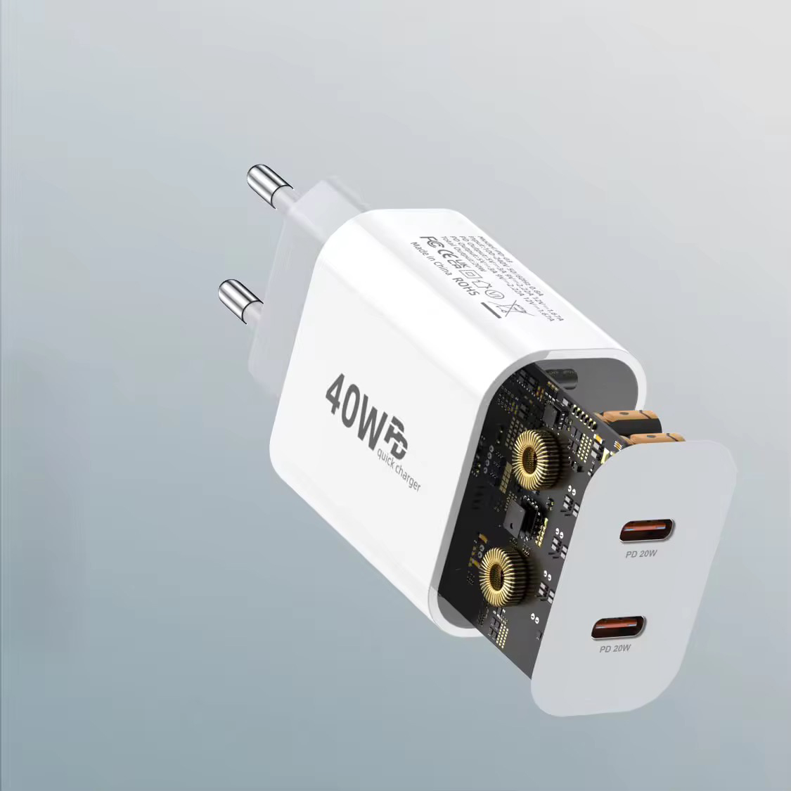 Para Apple Original 40W tipo C cargador rápido para iPhone 16 15 14 13 12 11 Pro Max Plus PD Cable de carga cargador accesorios de teléfono