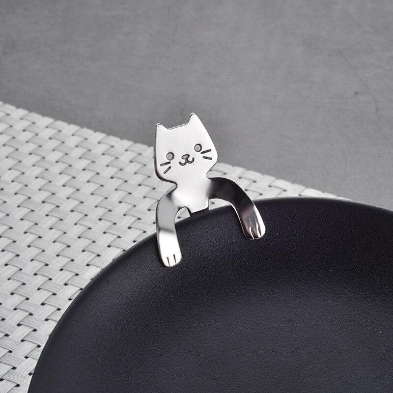 Stainless Steel Cat Bear Coffee Spoons Strring Spoon Long Handle Teaspoon Tea Spoon Dessert Scoop Tableware Gold Cutlery