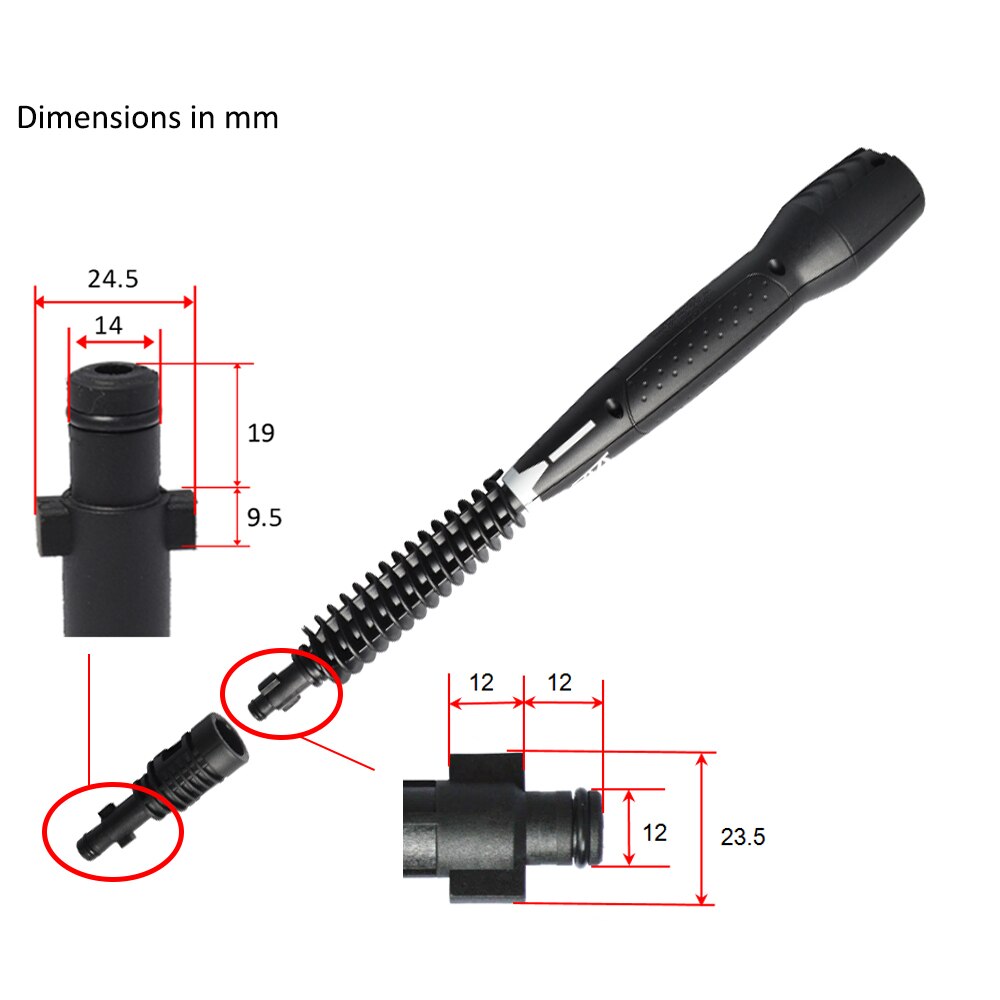 Painepesurin sauva, suutin, suutin, pyörivä kärjen suutin nilfisk/ stihl korkeapainepesureihin