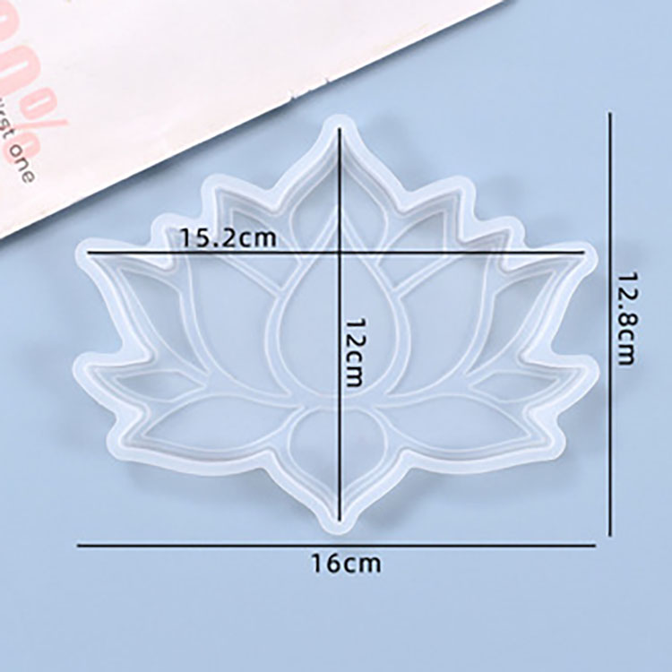 Molde de silicona de resina para posavasos redondo de Mandala, bandeja para posavasos de café, molde para bricolaje, resina epoxi, yeso, hormigón, copa de vino, molde para estera: Oro