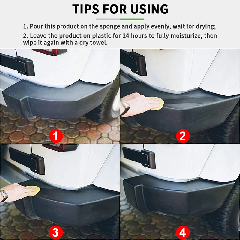 Restaurador de plástico para coche, productos de limpieza de coche con brillo negro, restauración de cuero y plástico, renovador de revestimiento de reparación y pulido automático