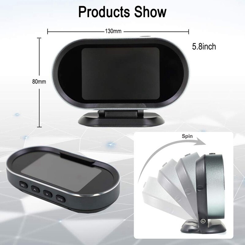OBD Headup Display,Faulty Code Scanner Digital Speedometer Car Computer Gauge OBD Ii Scanner Overspeed Voltage Alarms