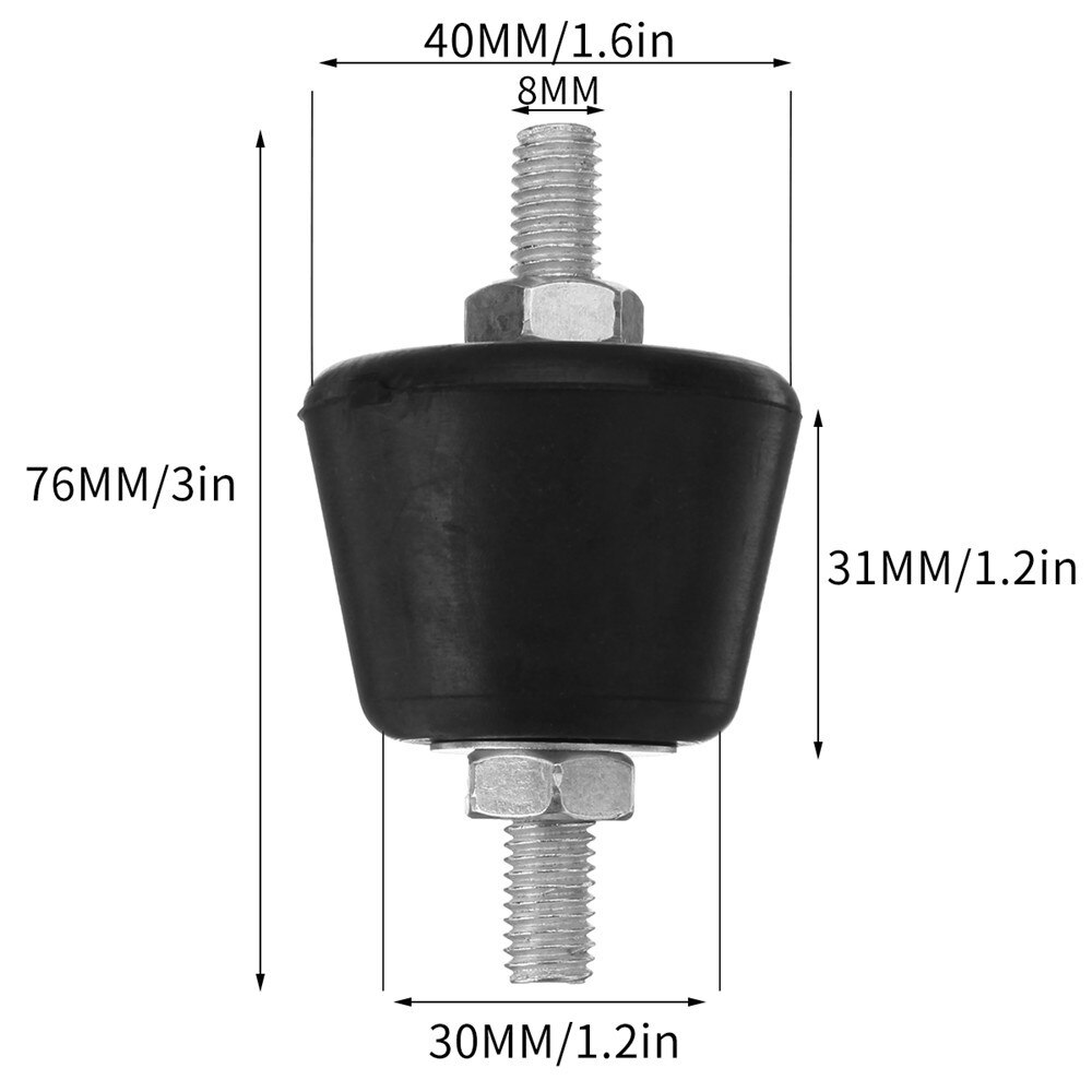 4 st vibrationsdämpande gummidämpare stötdämpare för luftkonditionering gummidämpning yttre kuddtillbehör