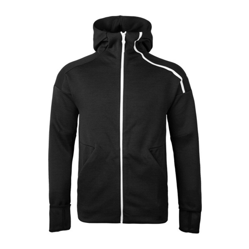 Autumn And Winter Sports Hooded Hoodie Men's Cotton Cardigan Fitness Gym Training Jacket