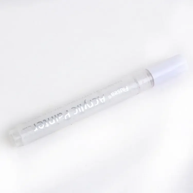 1pc White Acrylic Paint Pen for Rock Painting, Stone, Ceramic, Glass, Wood, Tire, Fabric Metal, Canvas Extra-fine Tip White: WHITE