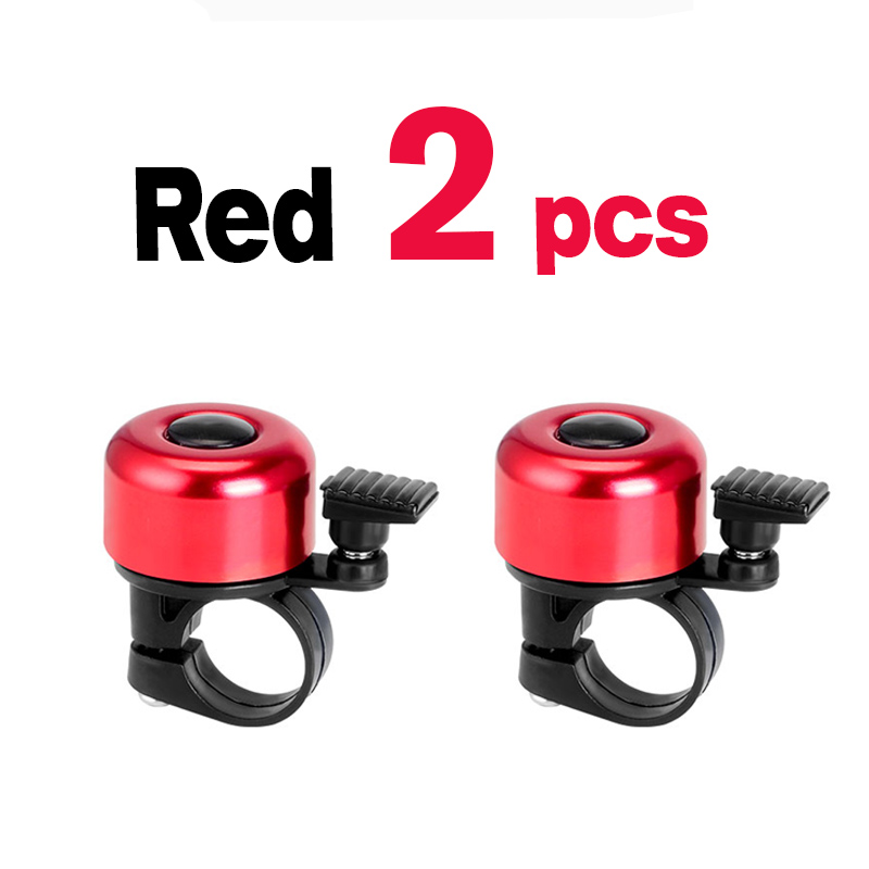1~3 pezzi campanello per bicicletta in lega di alluminio MTB anello per clacson allarme sonoro di sicurezza manubrio allarme di avviso ciclismo accessori bici per bambini: Rosso