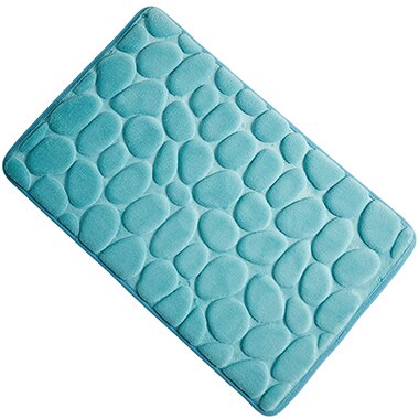 3D Steen badkamer mat 40*60 cm Foam Geheugen Matten badkamer tapijt Voor Vloer Badmat Antislip tapijt Deurmat tapete banheiro YH-S-002: blue