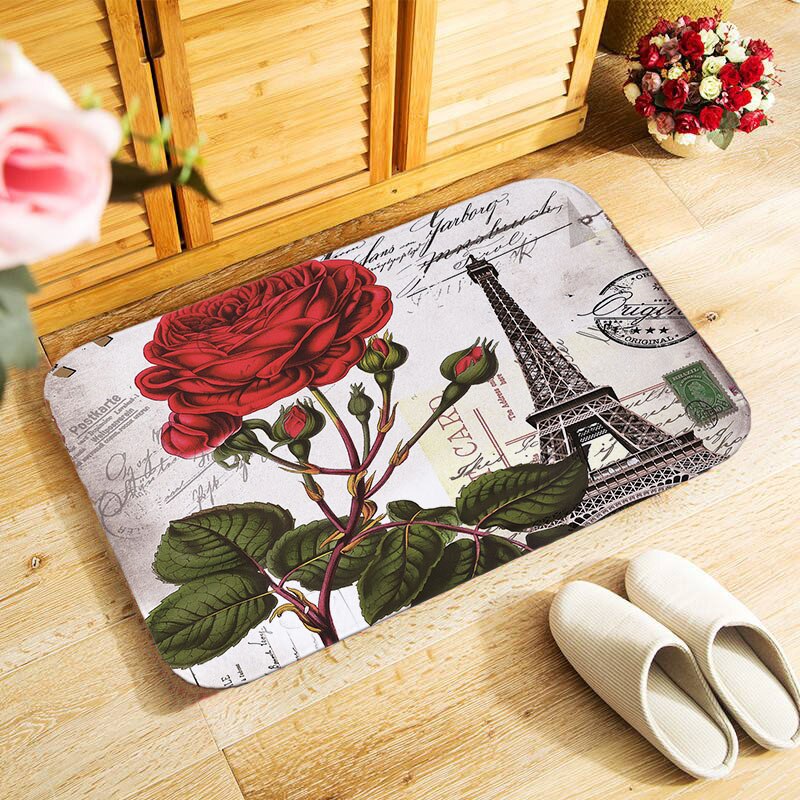 Retro london mobiltelefonboks 40 x 60cm udendørs entré dørmåtte lille område tæppe til soveværelse køkken gang dørmåtte skridsikre dørmåtte: Mu 209
