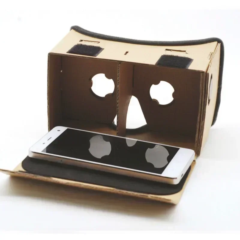 1pc google cardboard 3d vr virtual reality-brillen voor android of telefoon vr-model doe-het-zelf: transformeer je apparaat in een groot scherm: Default Title