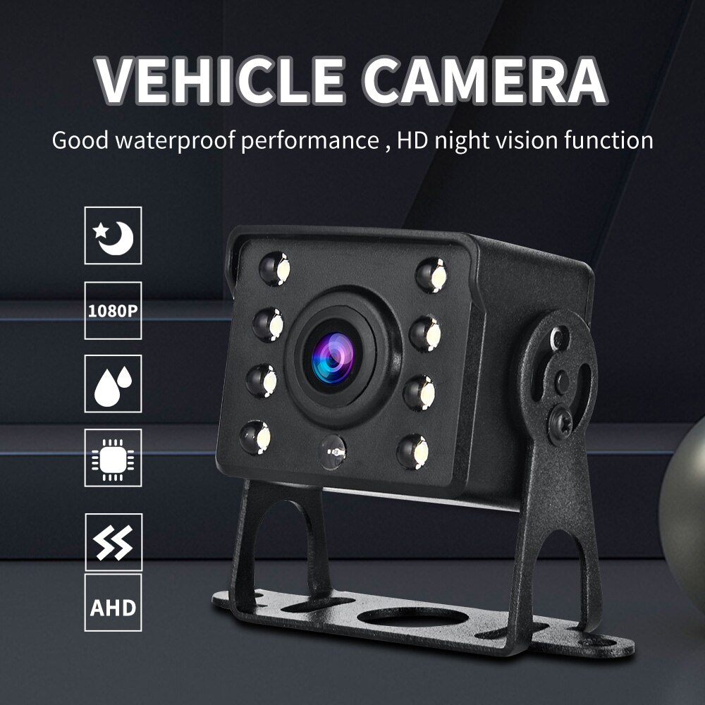 Hd Nachtzicht Achteruitrijcamera Voor Grote Vrachtwagens Waterdichte Auto Omkeren Afbeelding Met Licht Camera Camera Zwart
