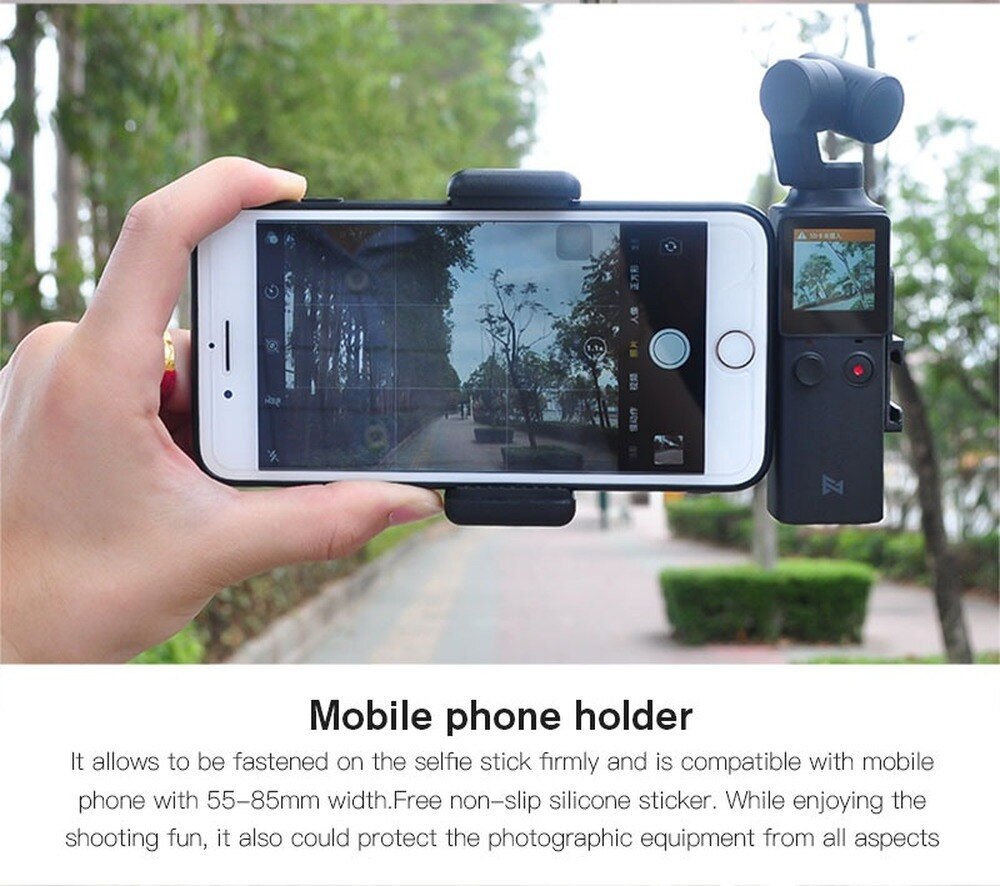 Handheld Phone Holder Bracket Mount and Tripod with Mobile Phone Clip For FIMI PALM Gimbal Camera Expansion Accessories Kit