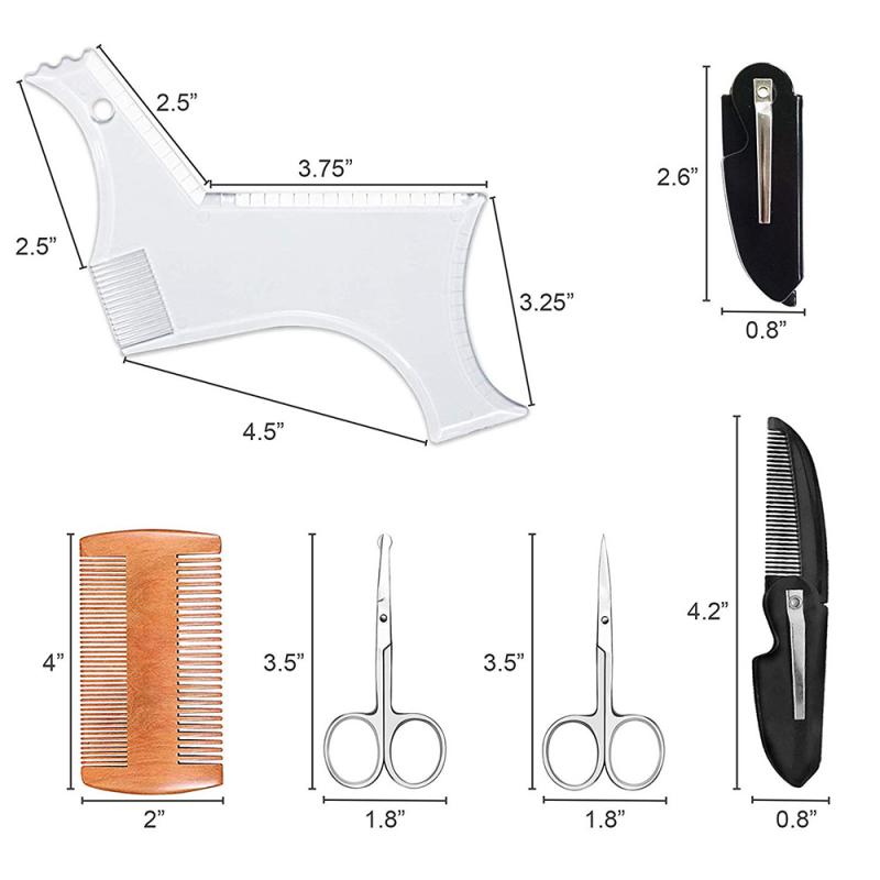 Symmetrie Lijn Up Trimmen Gids Scheren Accessoires Maquillaje Baard Styling Vormgeven Sjabloon Kam Kapper Tool TSLM1