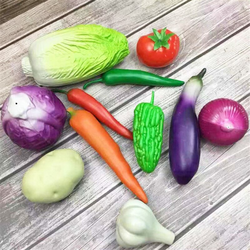 1 pz simulazione puntelli di verdure in plastica modello cucina ornamenti di verdure giocattoli per bambini fotografia puntelli fotografici Mini giocattoli alimentari