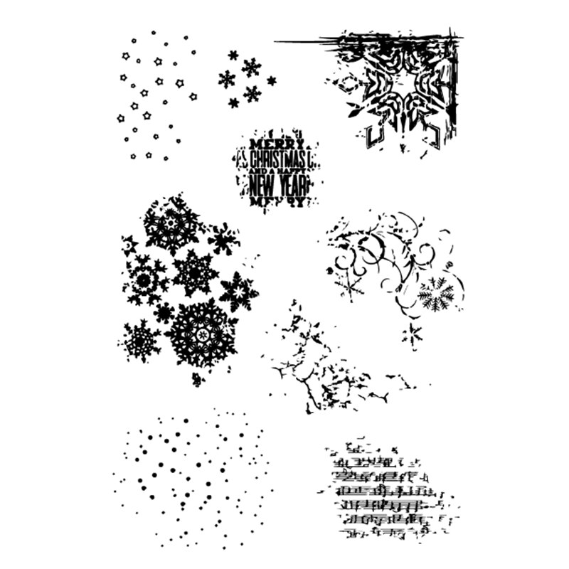 clear background element scrapbooking stamps deco snowflake clear stamps