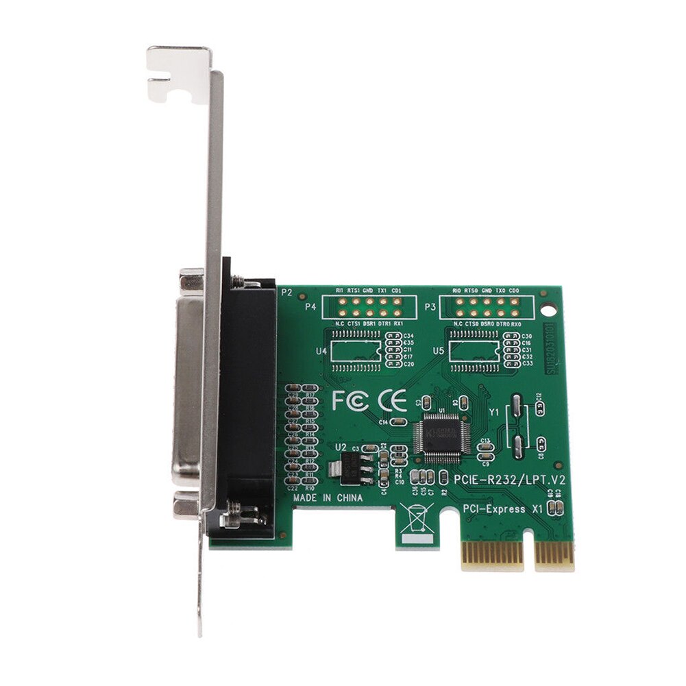 High Speed Adapter Components Converter Printer 25pin Durable PCI-E To LPT Accessory Reliable Express Card Parts Plug And Play