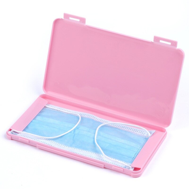 1Pcs Portable Face Mask Plastic Box Storage Box Convenient Carry Storage Case Face Shield Holder Travel Container Organizer