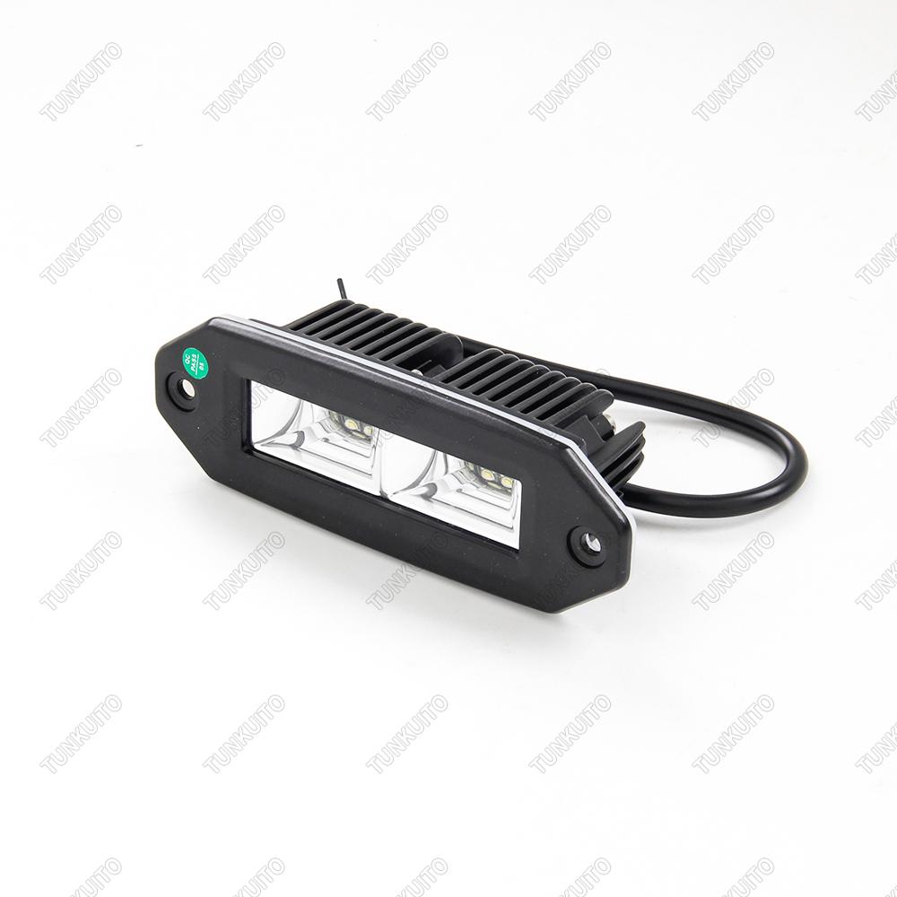2pcs 40W Flush Mount LED Pods Flood Work Light Bar 6500K Waterproof Led Work bar For Offroad Backup pickup Car