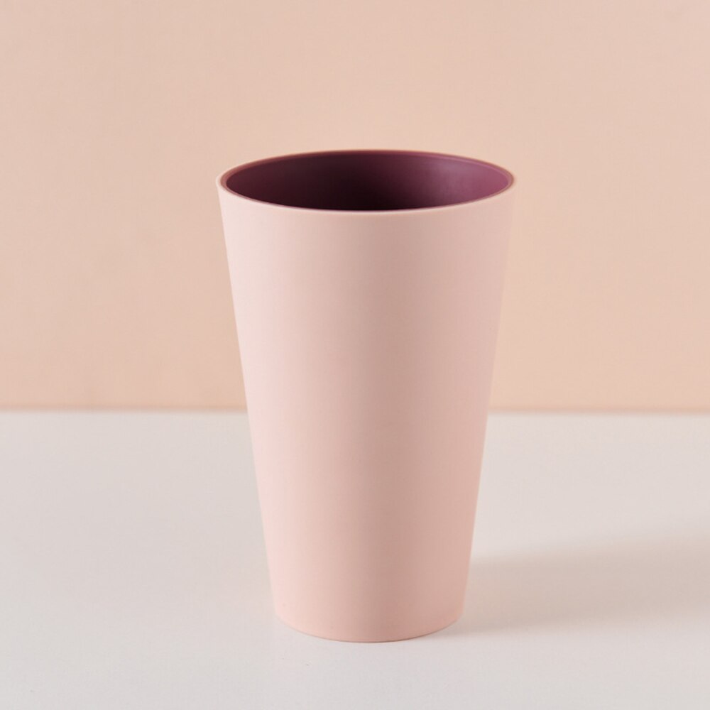 Tazas de dos tonos para el hogar, tazas sencillas de para parejas, tazas de plástico lisas, tazas para cepillo de baño, taza de lavado grande: 3