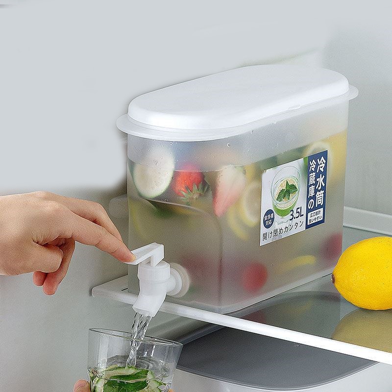 3500ml Water Pitcher Jug With Faucet Lemon Juice Kitchen Drinkware Kettle Pot Cold Ice Bottle Container Heat Resistant Ryback