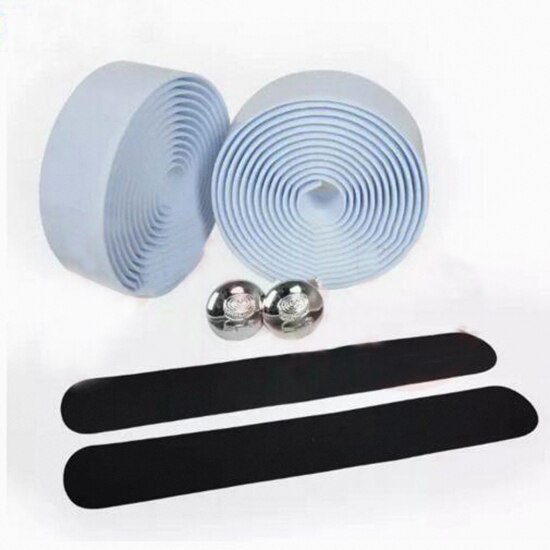 2 uds cinta para manillar de bicicleta cubierta para volante Correa antideslizante para manillar de bicicleta cinta de goma accesorios para manillar de bicicleta: Blanco