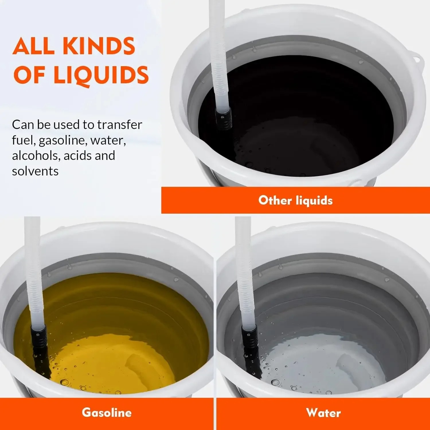 EAFC Car Transfer Pump Battery Powered Fuel Oil Pump Control Nozzle Portable Handheld Liquid Transfer Pump For Gas Diesel Pump