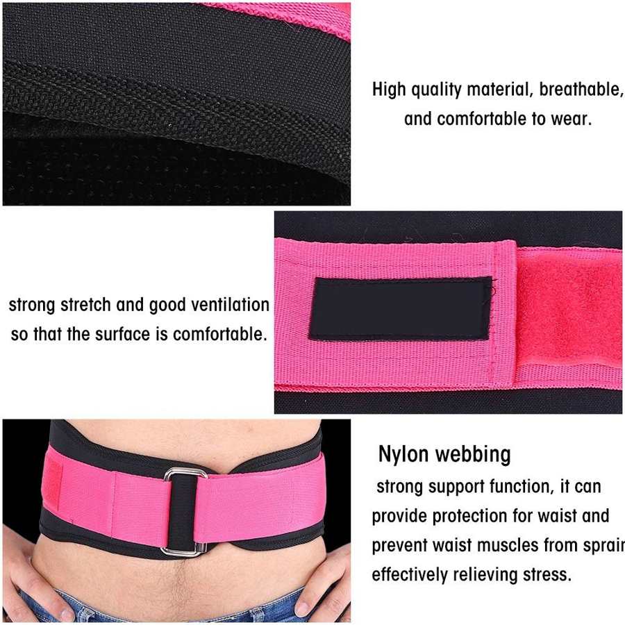 Unisex vægtløftning talje støtte beskytter bælte elastisk bøjle til sport*