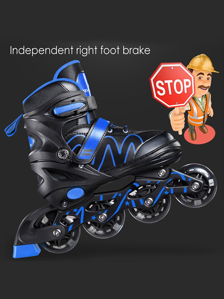 Beginner Inline Skates Adjustable Breathable Unisex Roller Skates For Kids Adults