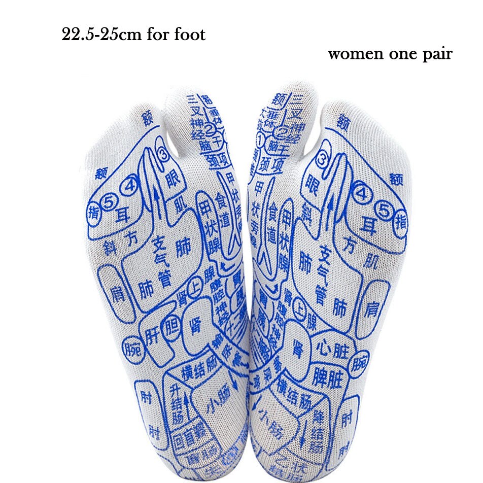 Chaussettes d'acupuncture pour les pieds, accessoire de Massage pour les médecins chinois, pour thérapie graphique, unisexe, outils de soins des pieds: women