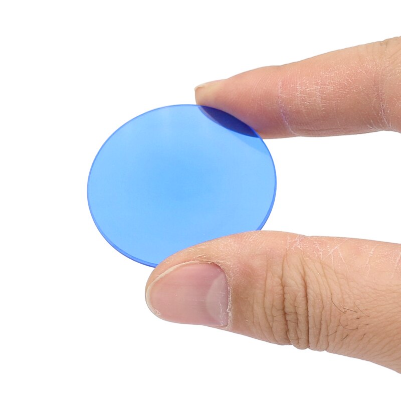 Filtre optique 32mm de diamètre, verre Transparent vert bleu jaune givré blanc jaune pour Microscope biologique 1 pièce