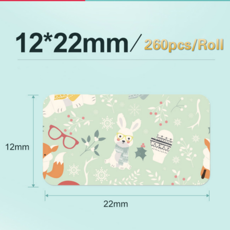 Niimbot D11/D61 Label Printer Printer Paper Roll Label Sticker Waterproof Anti-Oil Tear-Resistant Price Label Scratch-Resistant: 07 mengtu