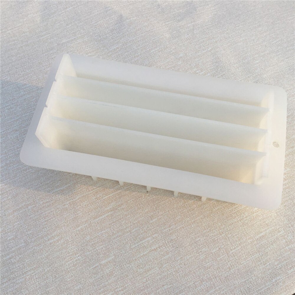 Rendering Soap Silicone Mold with Transparent Vertical Acrylic Clapboard White Rectangular Mould for DIY Handmade