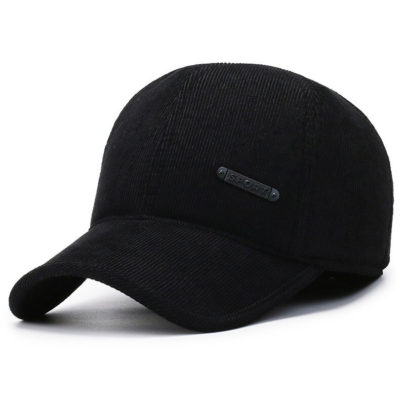 Kaffee Marine Blau Winter Warme Kabel Baseball Kappe Für Männer Frauen Einfarbig Hysterese Hüfte hüpfen Kappen Knochen Trucker Hütte gorras: Schwarz