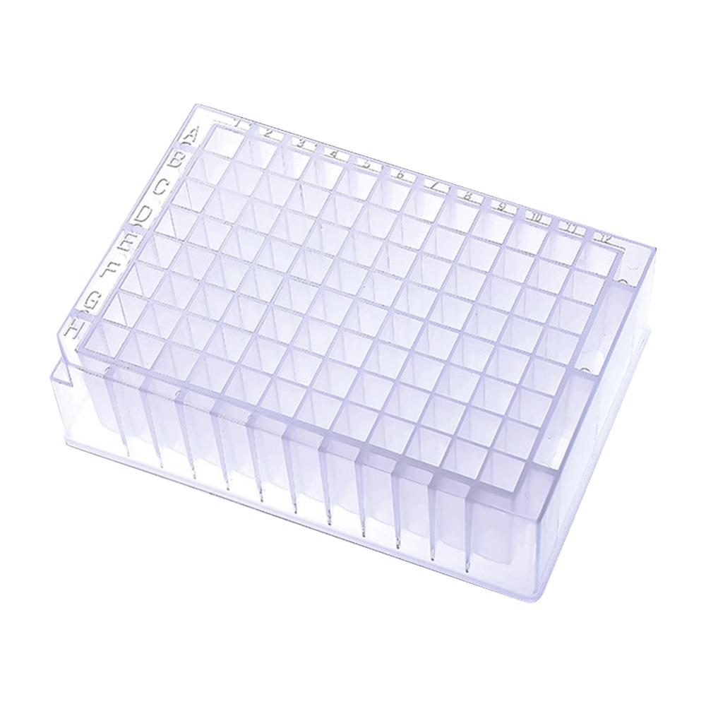 Deep Hole Plate Laboratory Supplies 96 Wells Sterile Sample Clear PP Plastic High Capacity Collect Store Bacteria Culture Plate