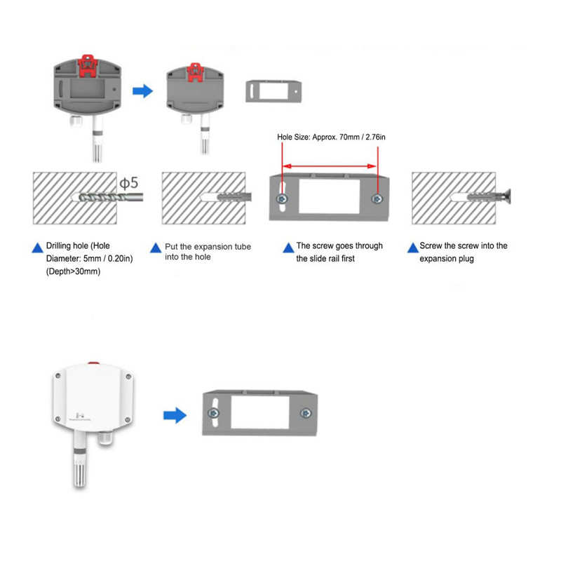 Temperature Humidity Transmitter high Accuracy IP65 485 Wall Mounted Temp Humidity Sensor emperature and humidity sensor 485