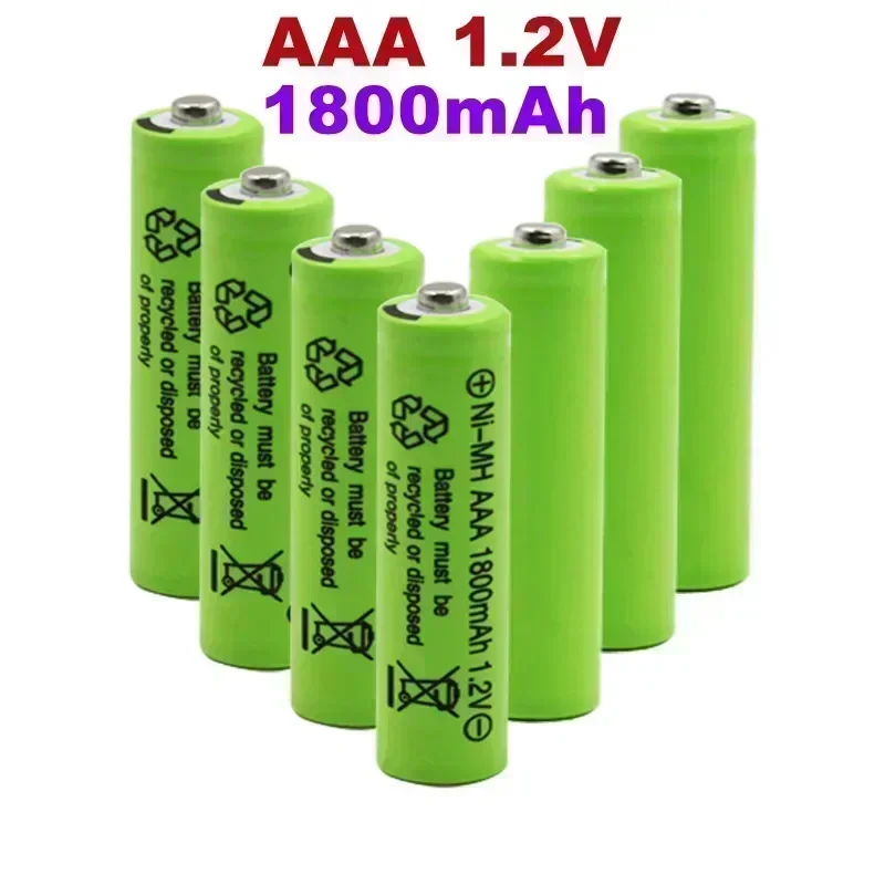 1~96PCS 100% Original AAA 1800 mAh 1.2 V rechargeable battery AAA 1800 mAh Ni-MH rechargeable 1.2 V 3A battery