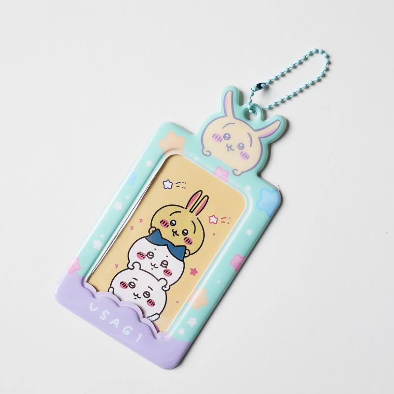 Kawaii Chikawas Hachiware Usagi 3 pulgadas foto tarjetero cubierta de tarjeta identificación de crédito tarjeta bancaria álbum foto carpeta titular llavero