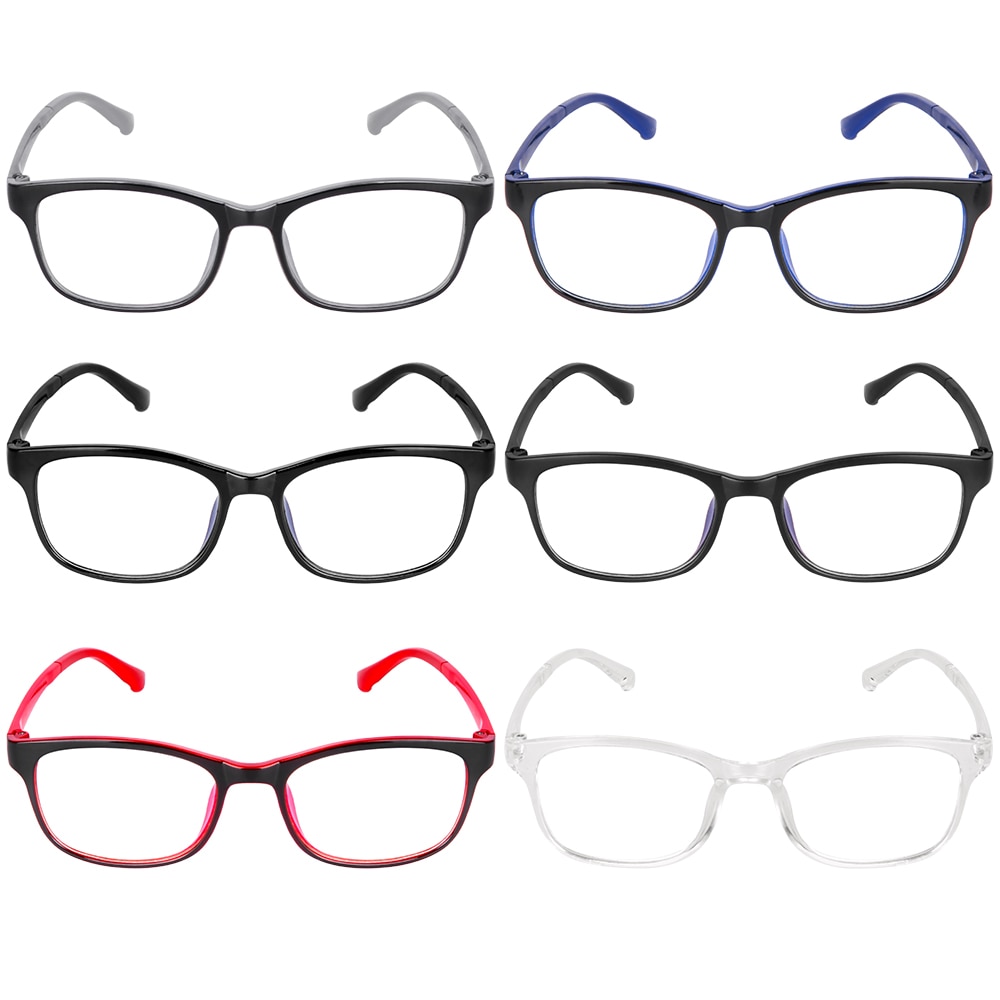 1PC Unisex UV400 Classic Anti-blue Rays Radiation Blocking Glasses Square Frames Clear Lens Computer Goggles Eyeglasses