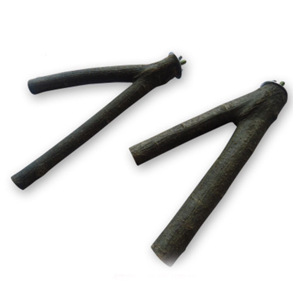 Station de fourchette d'arbre en bois pour perroquet, 1 pièce, barre de branche de Hamster à deux Points, Dragon chat écureuil jouet fournitures de rongeur