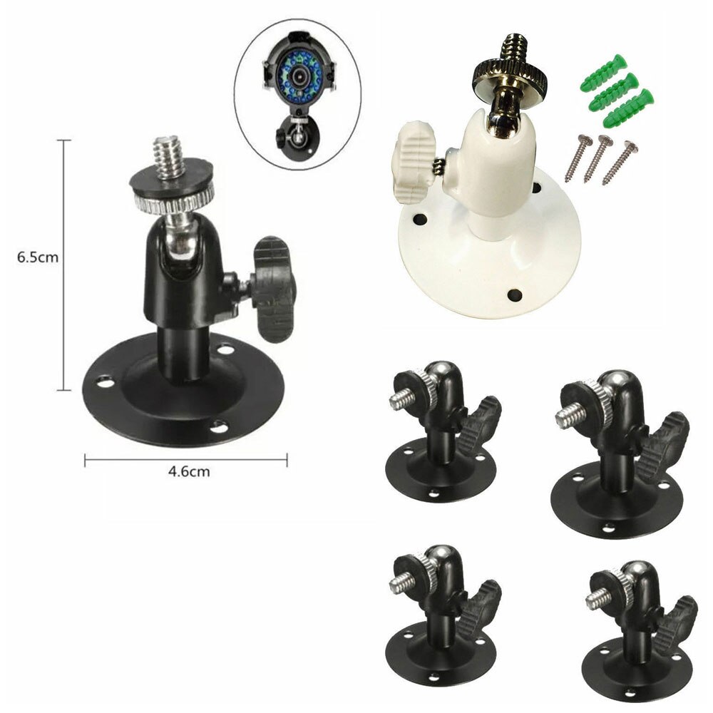 White Black Mini Metal Wall Mount Ceiling Stand Bracket for CCTV Camera Tripod