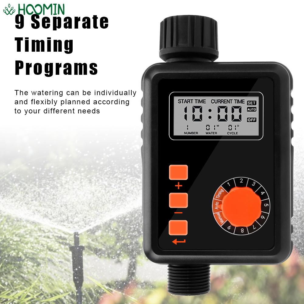 Automatic Irrigation Water Timer 9 Separate Timing Program With LCD Screen Sprinkler Controller Electronic Irrigation Regulator