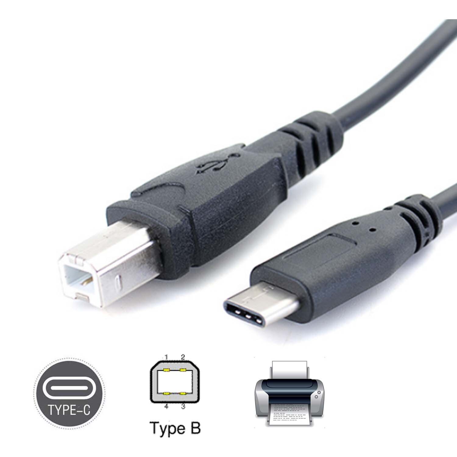 Usb-c usb 3.1 type c han til usb 2.0 b type mandlig datakabel ledning telefon tablet pc bærbar printer