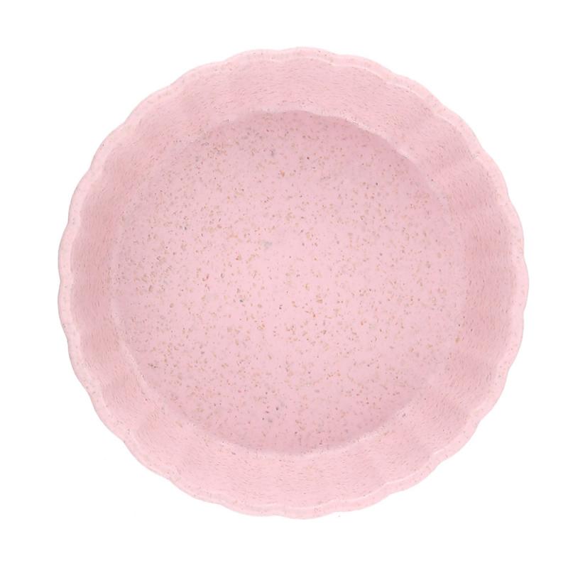 Mini bol d'assaisonnement Sauce alimentaire plat Sauce assaisonnée moutarde herbe de blé bol Sauce soucoupe vinaigre goût conseil Snack assiette cuisine: Round pink