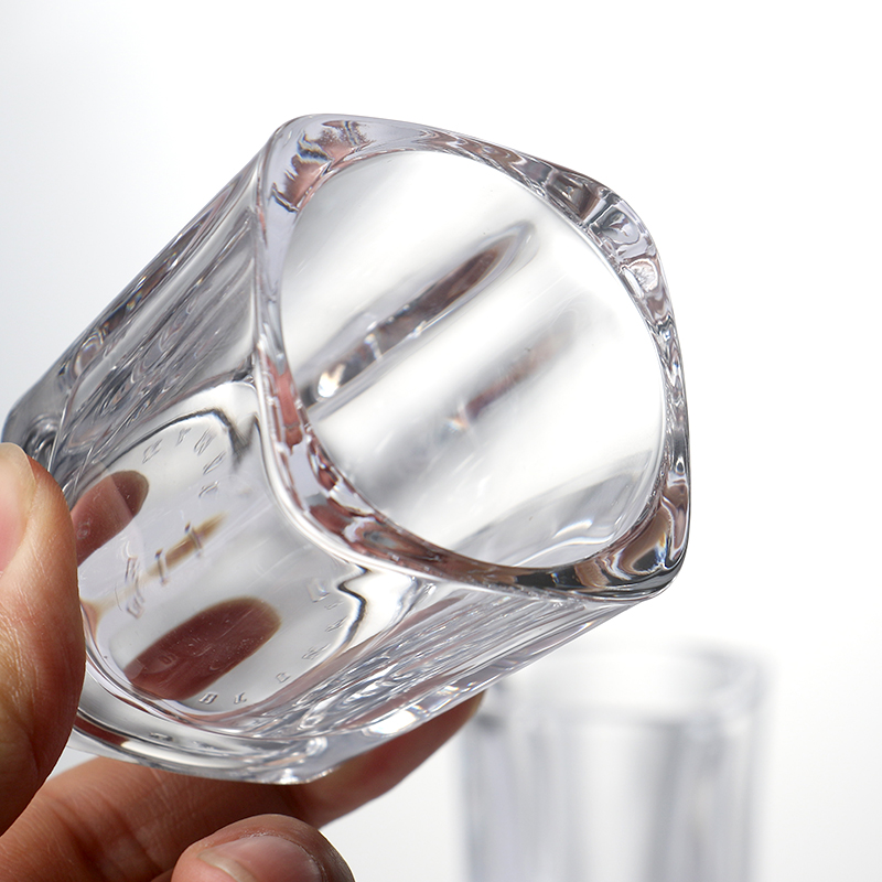Sett  of 6 2 oz tung base firkantet form shotglass maskinlaget brennevinsglass for vodka brennevin med bar bryllup 60ml