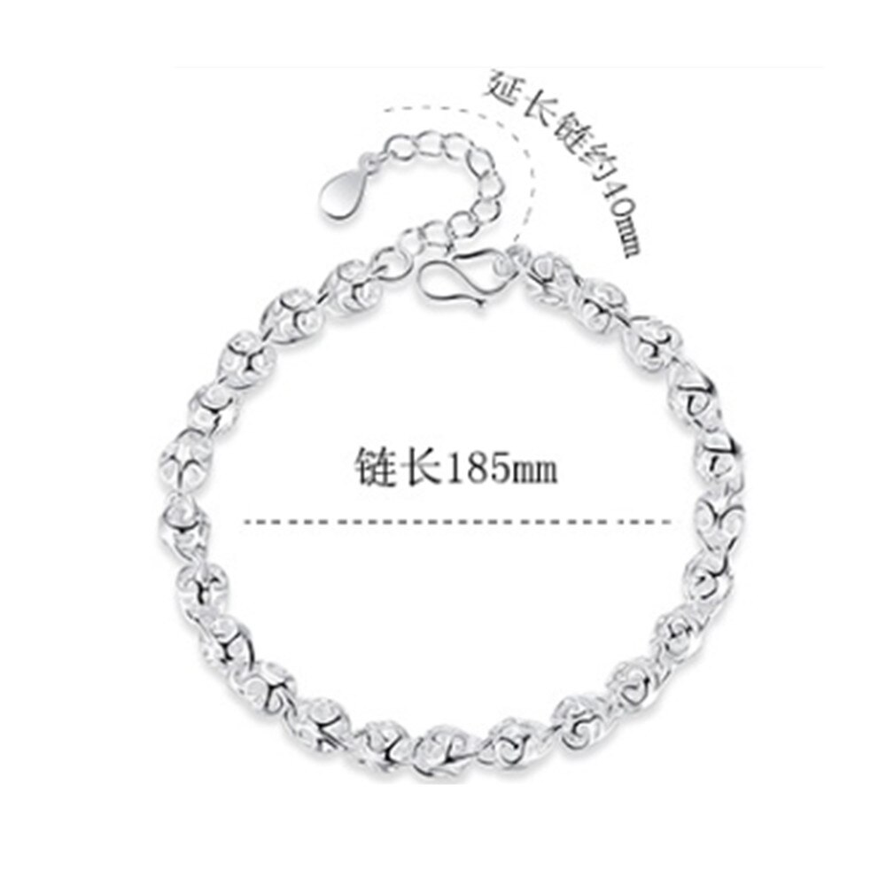 NEHZY dames bracelet en argent de rond rétro creux main bijoux bracelet longueur 18.5 + 4CM