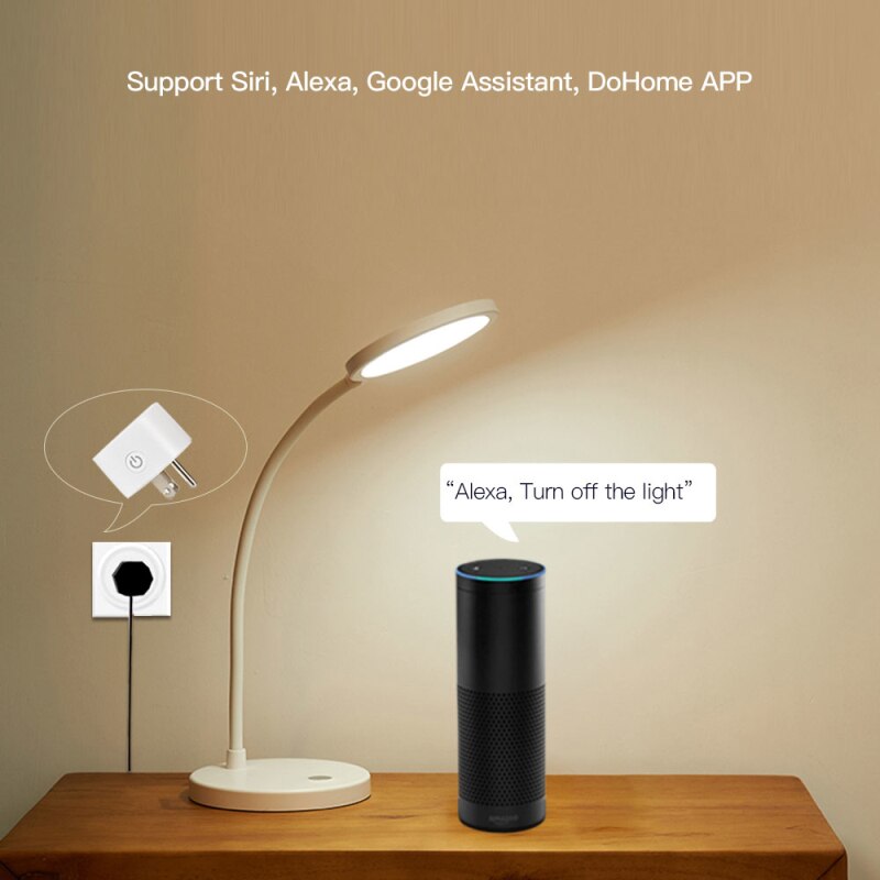 WiFi Smart Home Wireless Plug US 90-250V Adaptor Remote Voice Control Power Monitor Outlet Timer Socket For Alexa Google Home