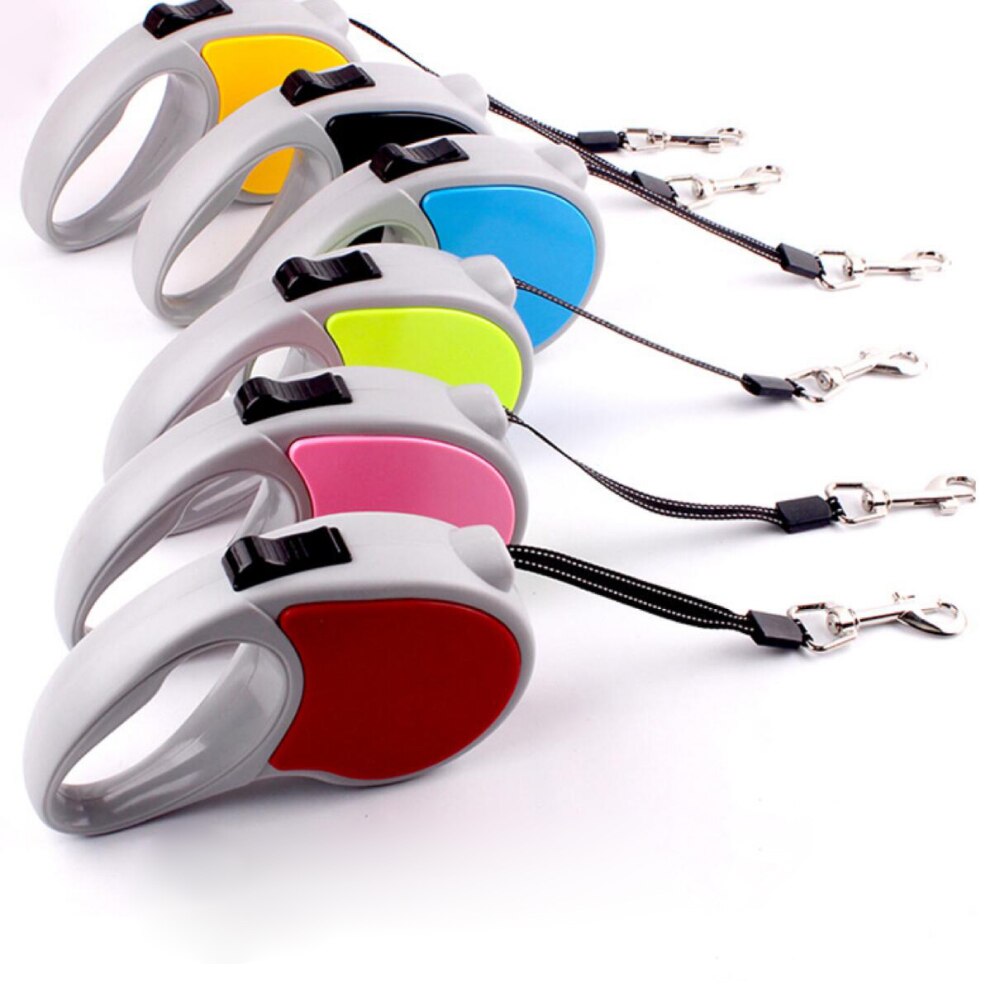 Kleurrijke 5m automatische hondenriem reflecterende intrekbare hondenriem wandelriem voor grote middelgrote honden huisdieraccessoires