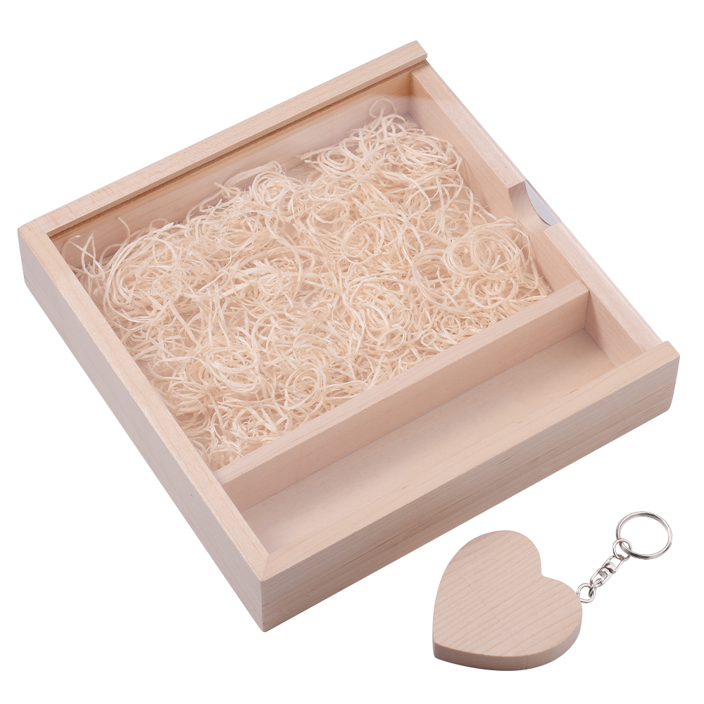 Wood Photo Box USB 2.0 Flash Drives Free Logo Wedding Custom Pen Drive Real Capacity Memory Stick Photography U Disk 64G: PURPLE / 2TB