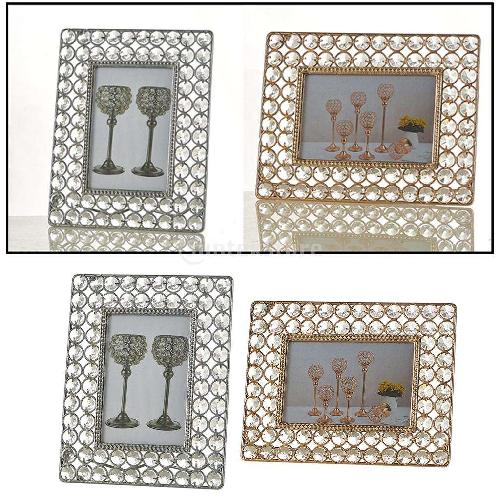 Sparkling Crystal Photo Frame Metal Frames Living Room Decor Birthday