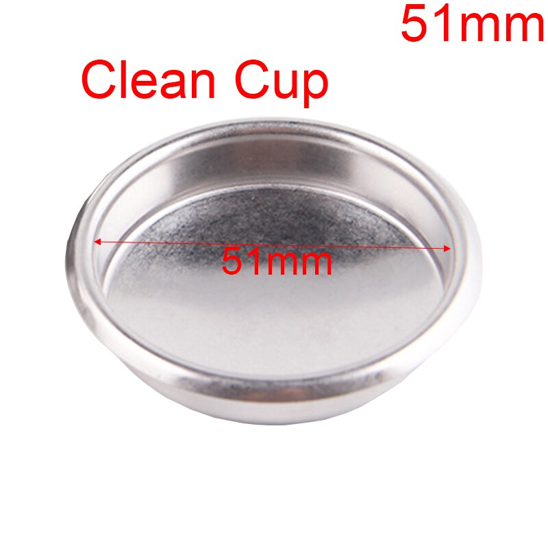 Filtro de cesta portafiltro para tazón de café 51mm 1 solo 2 taza de limpieza Doble: 51MM Clean Cup