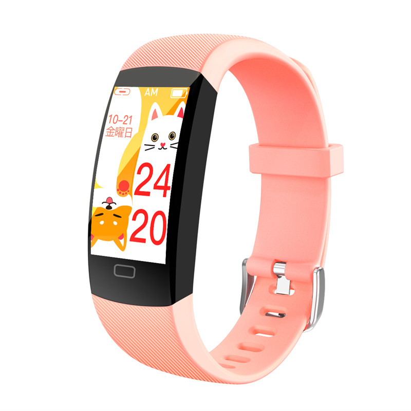 Pulsera inteligente F64T, dispositivo resistente al agua IP68, con monitor de temperatura corporal, frecuencia cardíaca, presión arterial y oxígeno, novedad de 2022: pink